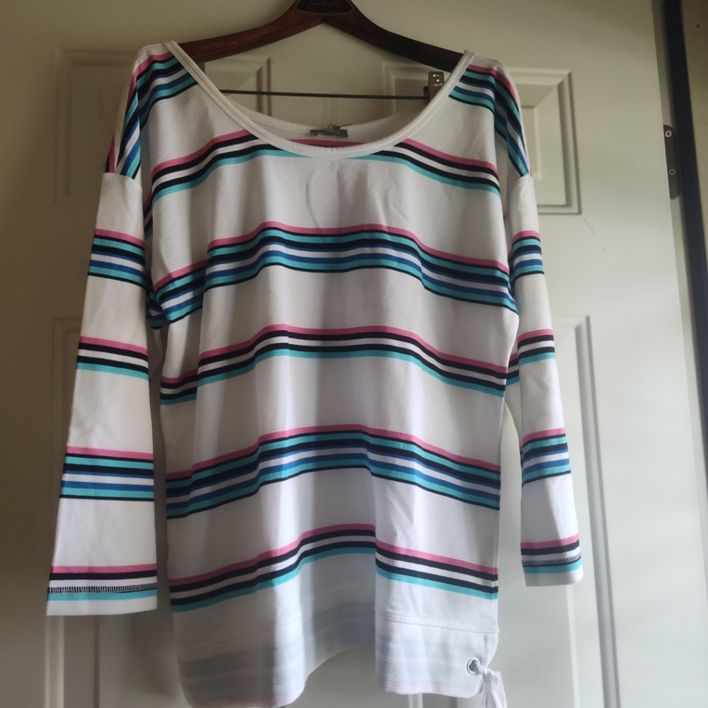 Talbots Multicolor Striped Top